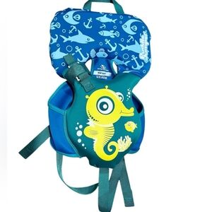 Stearns Life Vest Jacket Infant Puddle Jumper Hydroprene Under 30LB Seahorse